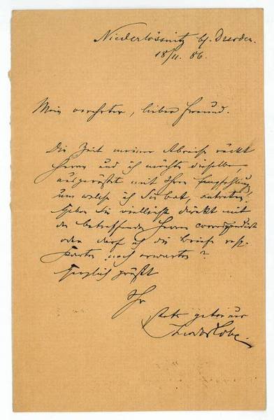 Eigenh. Brief mit U.