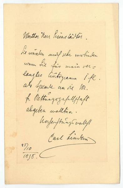 Eigenh. Brief mit U.