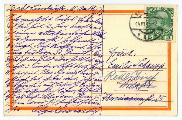 Eigenh. Postkarte mit U.