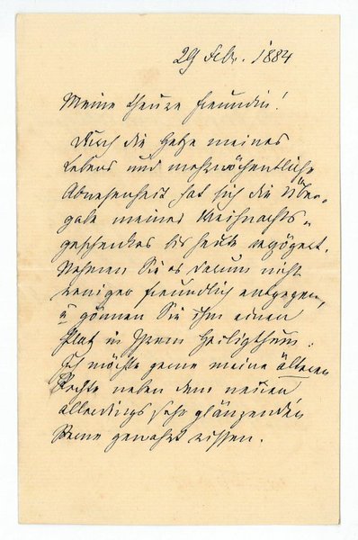 Eigenh. Brief mit U.