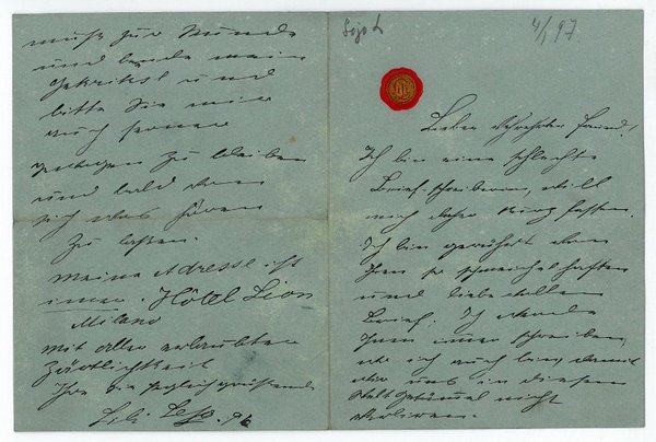 Eigenh. Brief mit U.