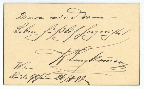 Eigenh. Albumblatt mit U.