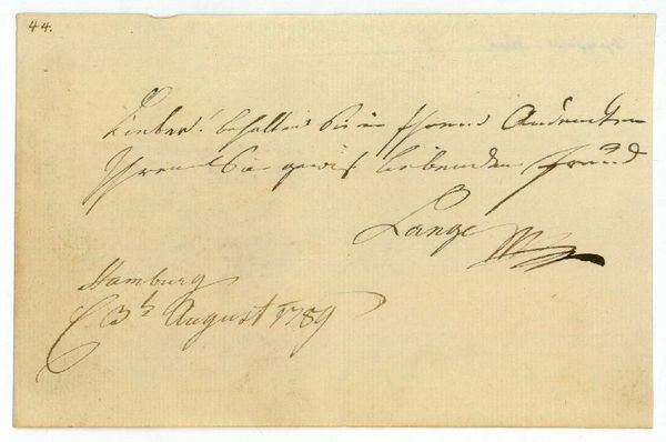 Eigenh. Albumblatt mit U.