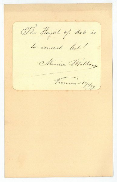 Eigenh. Albumblatt mit U.