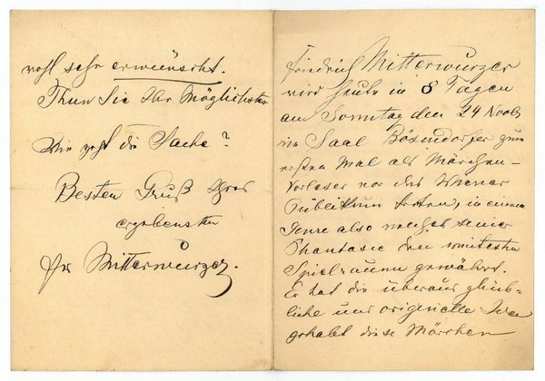 Eigenh. Brief mit U.