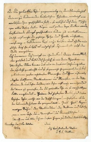 Eigenh. Brief mit U.