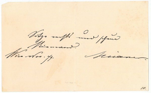 Eigenh. Albumblatt mit U.