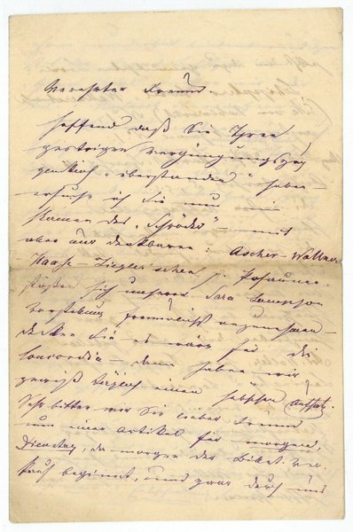 Eigenh. Brief mit U.