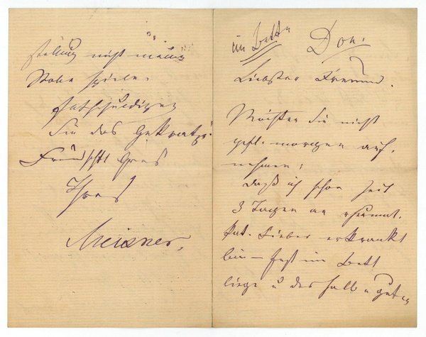 Eigenh. Brief mit U.