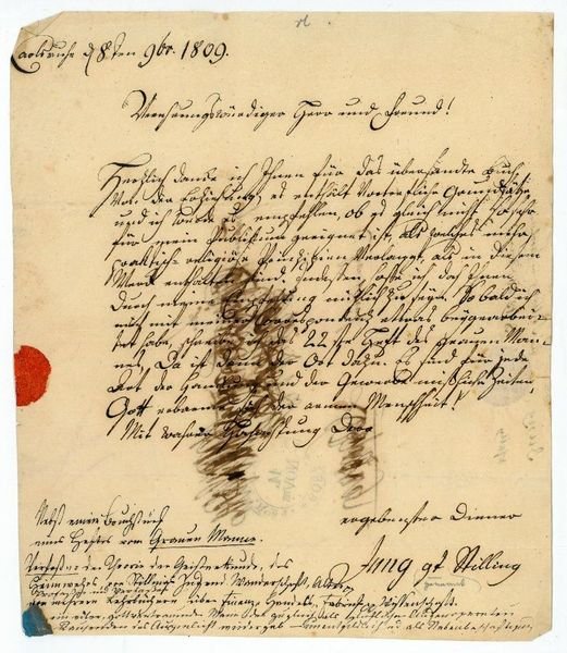 Eigenh. Brief mit U. ("Jung g[enann]t Stilling").