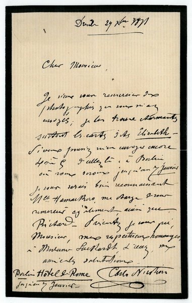 Eigenh. Brief mit U.