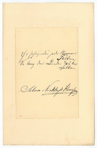 Eigenh. Albumblatt mit U.