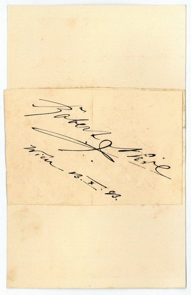 Albumblatt mit eigenh. U.