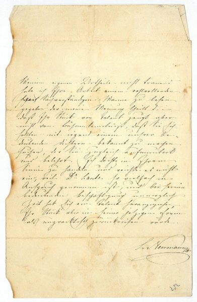 Eigenh. Brief mit U.