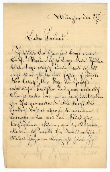 Eigenh. Brief mit U.