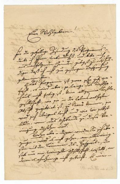 Eigenh. Brief mit U.