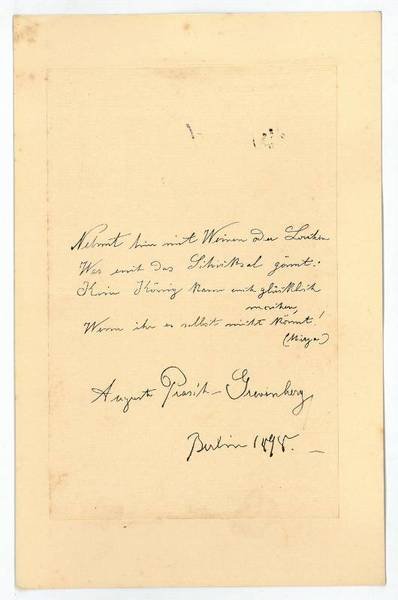 Eigenh. Zitat mit U.