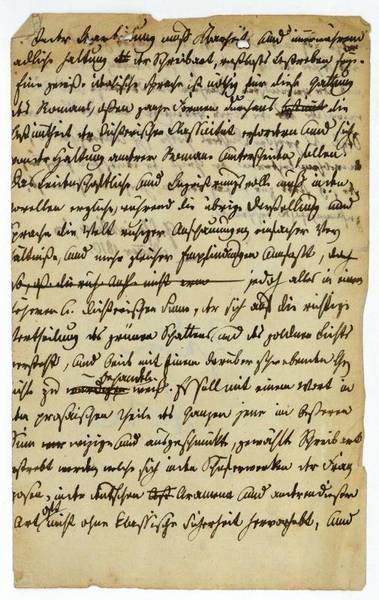 Eigenh. Manuskript. (Fragment).