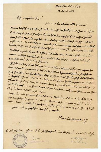 Eigenh. Brief mit U.