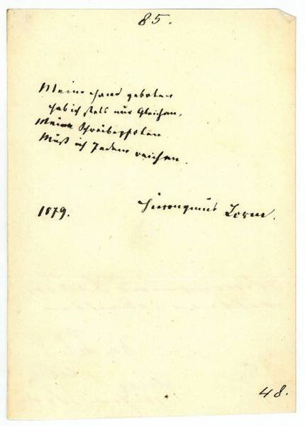 Eigenh. Zitat mit U.
