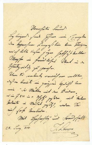 Eigenh. Brief mit U.