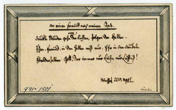 Eigenh. Albumblatt mit U. ("Lavater").