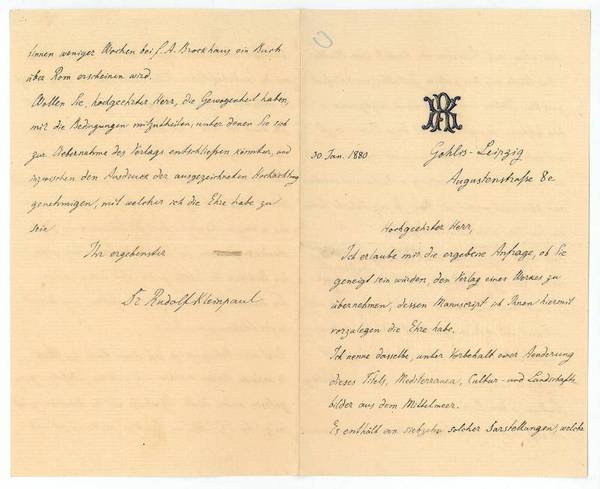 Eigenh. Brief mit U.
