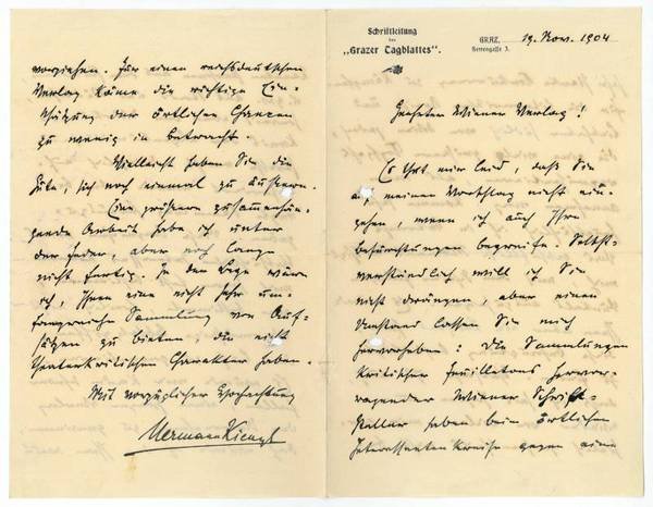 Eigenh. Brief mit U.
