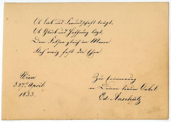 Eigenh. Zitat mit U.