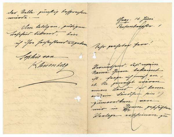Eigenh. Brief mit U.