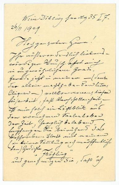 Eigenh. Brief mit U.