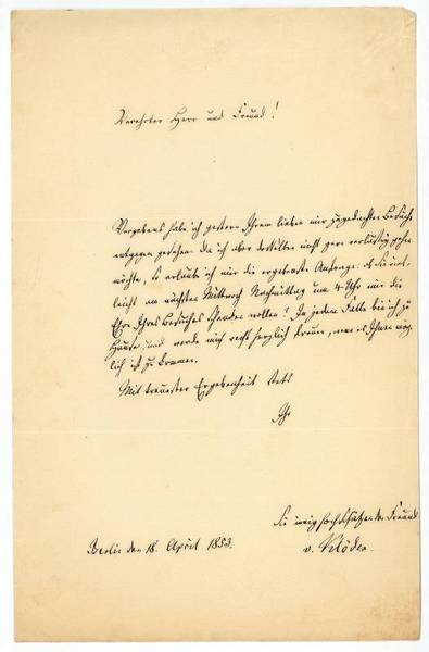 Eigenh. Brief mit U.