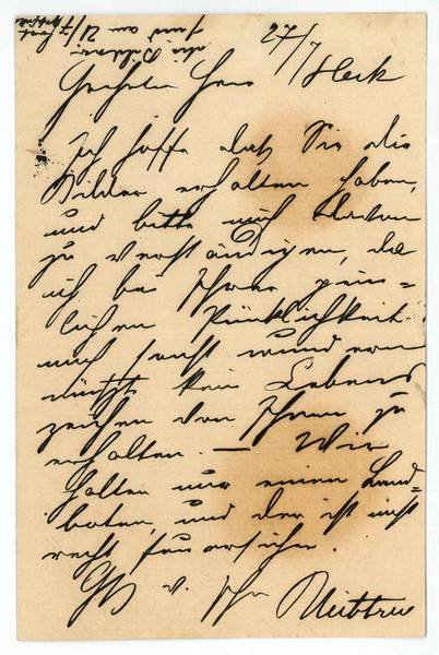 Eigenh. Brief mit U.