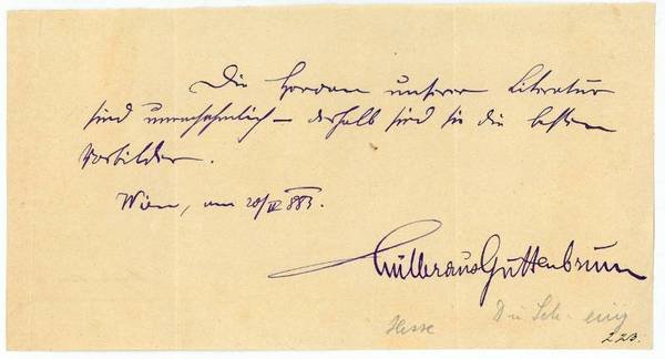 Eigenh. Widmung mit U.