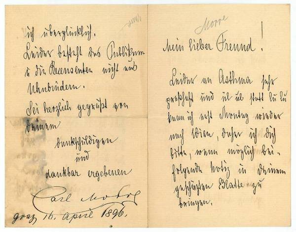 Eigenh. Brief mit U.