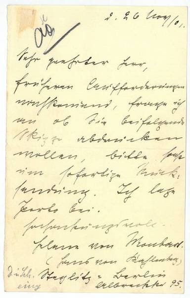 Eigenh. Brief mit U.