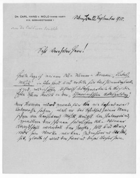 Eigenh. Brief mit U.