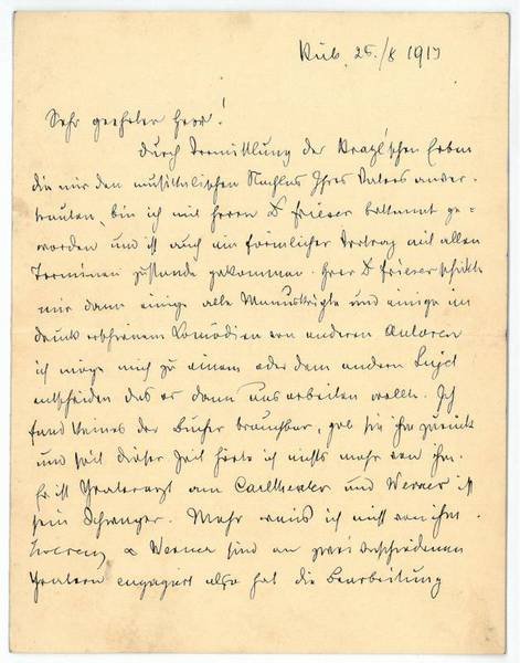 Eigenh. Brief mit U.