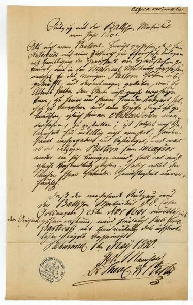Eigenh. Schriftstück mit U.