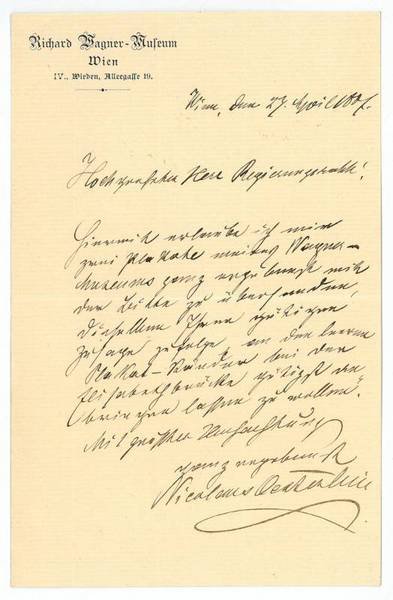 Eigenh. Brief mit U.