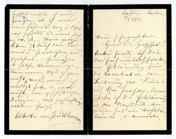 Eigenh. Brief mit U.
