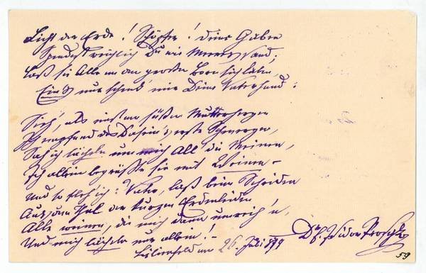 Eigenh. Brief sowie Albumblatt mit U.