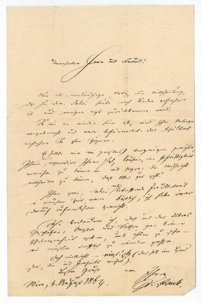 Eigenh. Brief mit U.