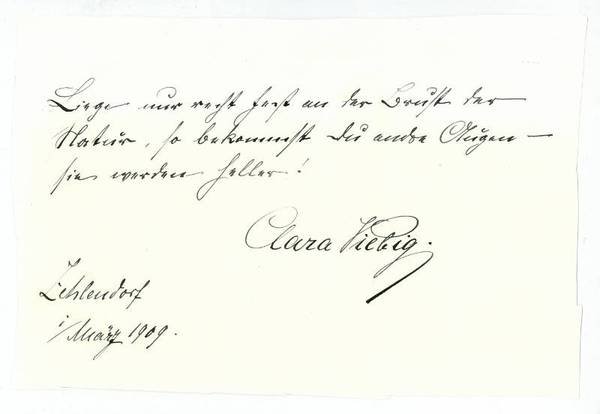 Eigenh. Albumblatt mit U.