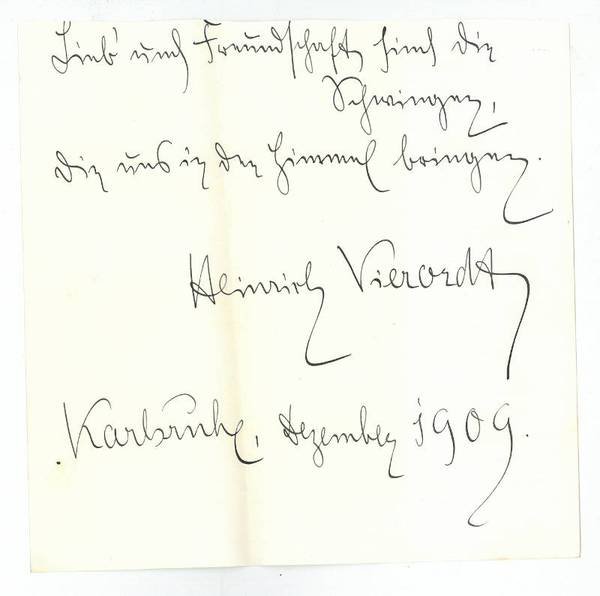 Eigenh. Albumblatt mit U.