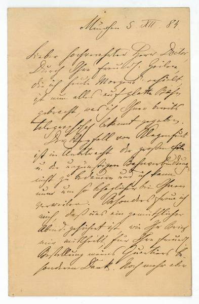Eigenh. Brief mit U.