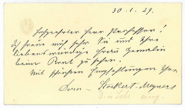 Eigenh. Brief mit U.