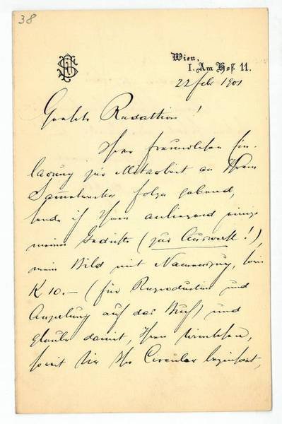 Eigenh. Brief mit U.