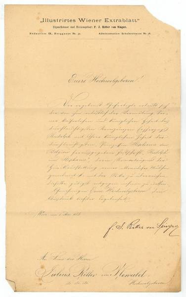 Brief mit eigenh. U.