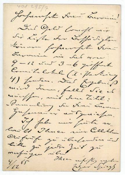 Eigenh. Brief mit U.